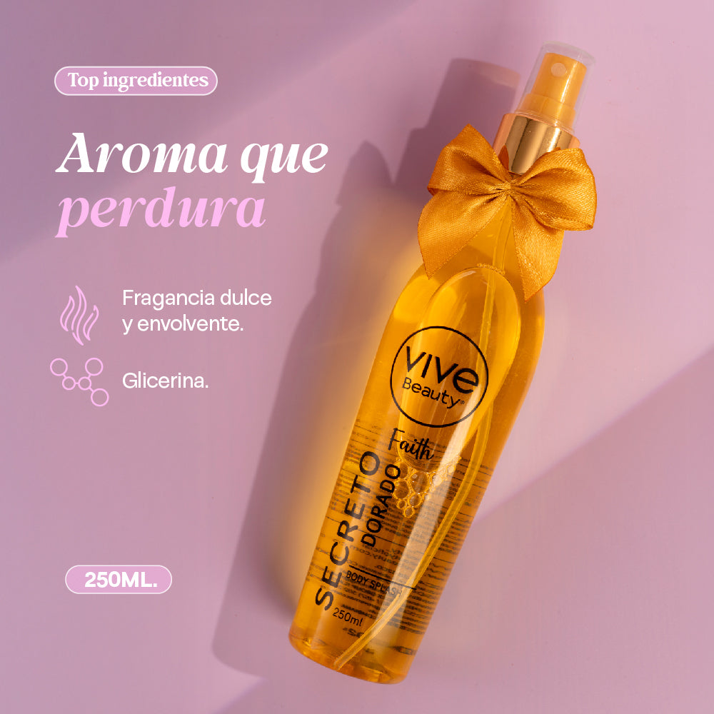 BODY SPLASH SECRETO DORADO FAITH 250 ML