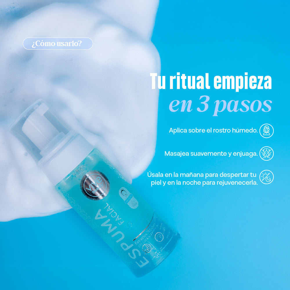 Espuma facial Acido Hialuronico + Aloe Vera – 150ML