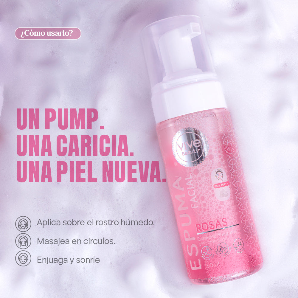 Espuma facial Rosas – 150ML