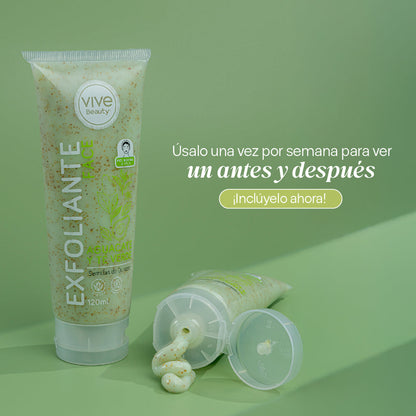 EXFOLIANTE FACIAL AGUACATE Y TE VERDE 120 ML