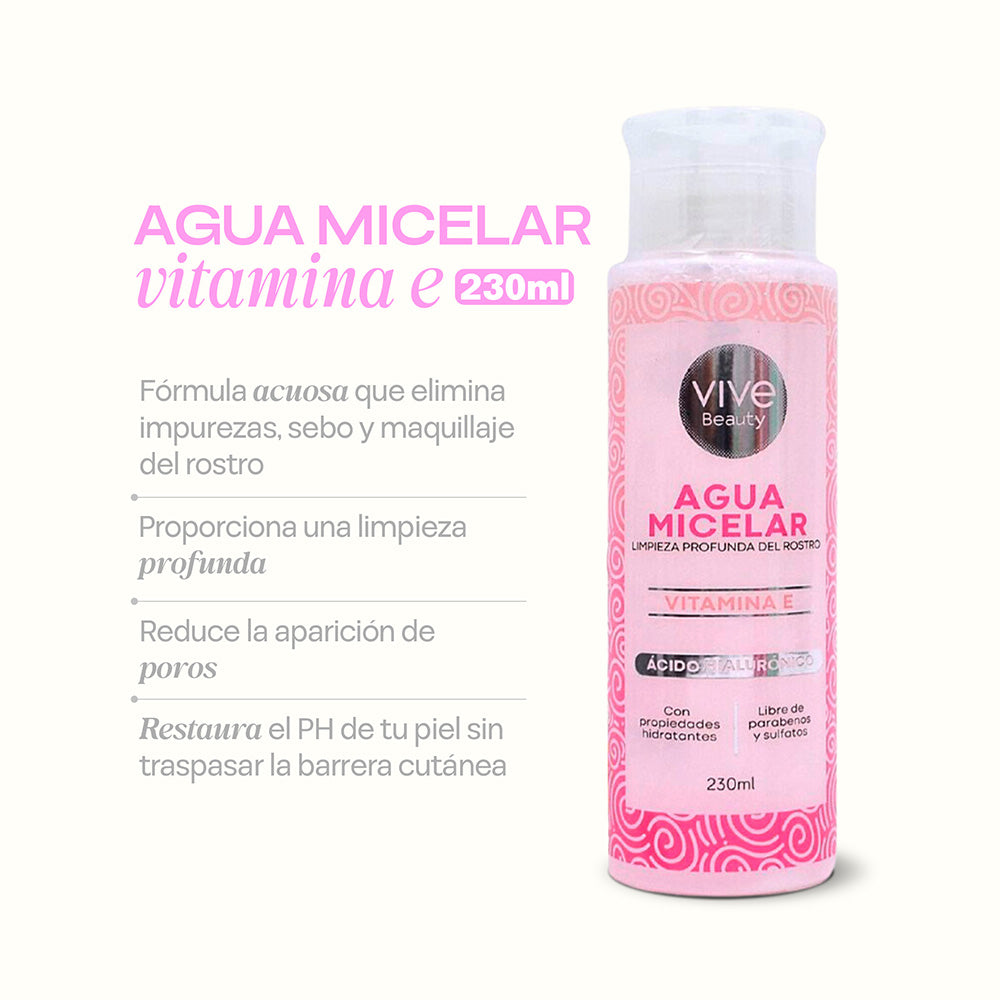 AGUA MICELAR VITAMINA E 230 ML