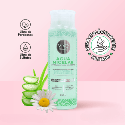 AGUA MICELAR ALOE VERA Y MANZANILLA 230 ML