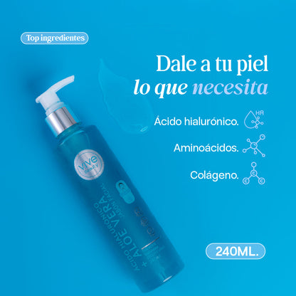 Jabón Facial Ácido Hialurónico + Aloe Vera – 240ML
